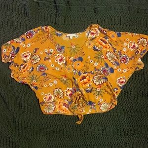 Floral boho crop top